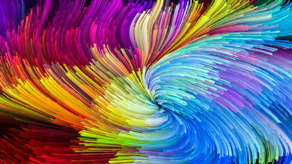 Fototapeta na wymiar Synergies of Colorful Paint