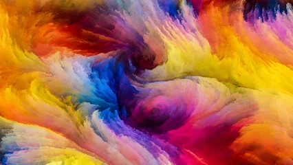 Fotobehang Mix van kleuren Kleurrijke verfelementen