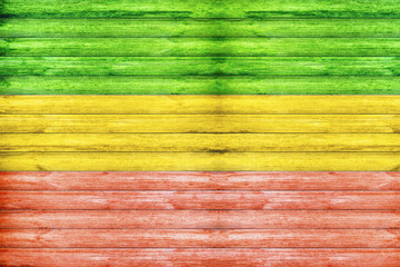 Wooden Background with Reggae color