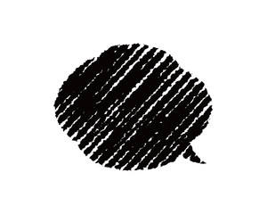 chalk drowing shape ( speech bubble)