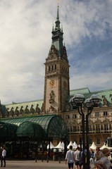 Naklejka premium Hôtel de ville de Hambourg (Allemagne) 