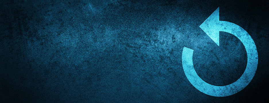Refresh arrow icon special blue banner background