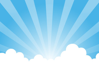 青空の背景イラスト