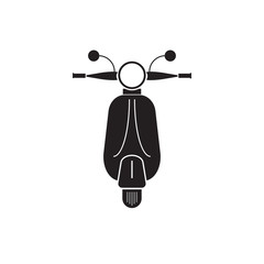 vector icon of classic motorcycle or motorbike, vehicle or automobile for transportation