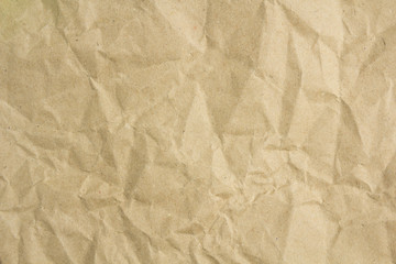 crumpled brown paper list texture or background.	