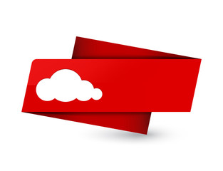 Obraz na płótnie Canvas Cloud icon premium red tag sign