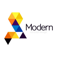 Triangle shape design abstract business logo icon design. Company logotype branding emblem idea