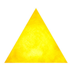 yellow color of chakra symbol solar plexus concept, watercolor painting hand drawn icon logo, illustration design sign