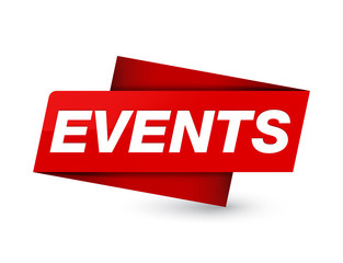 Events premium red tag sign