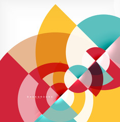 Obraz premium Minimal circle abstract background design, multicolored template for business or technology presentation or web brochure cover layout, wallpaper