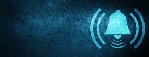 Alarm icon special blue banner background - obrazy, fototapety, plakaty