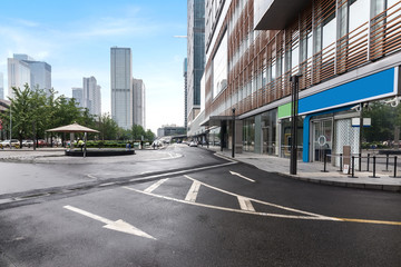 Highways and modern urban buildings in Chengdu, China