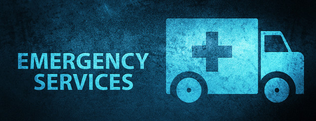 Emergency services special blue banner background