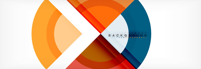 Fototapeta premium Vector circular geometric abstract background