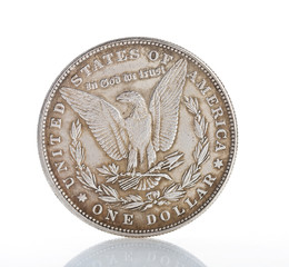One silver dollar coin