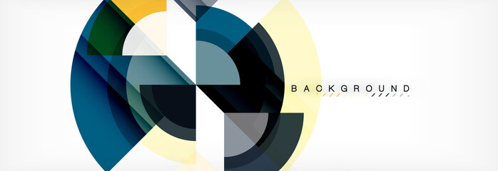 Obraz premium Wektorowy kółkowy geometryczny abstrakcjonistyczny tło