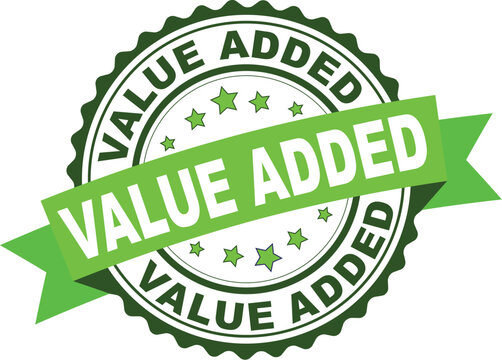 Green rubber stamp with value added concept