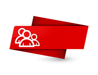 Group icon premium red tag sign