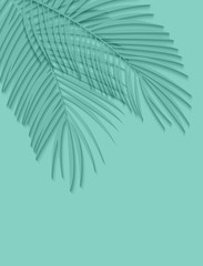 Beautiful Palm Leaf Background. Vector Illustration