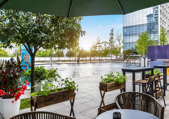 The open cafe in the square