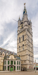 View at the City belfry of Ghent in Belgium
