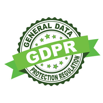 Green rubber stamp with GDPR concept