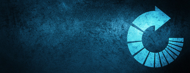 Rotate arrow icon special blue banner background