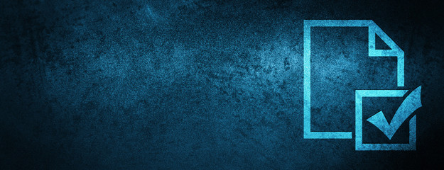 Survey icon special blue banner background