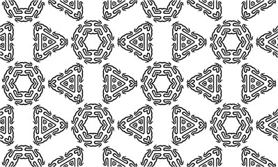 Abstract seamless black and white pattern