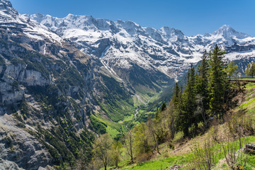 Fototapeta na wymiar Alps panorama from Murren