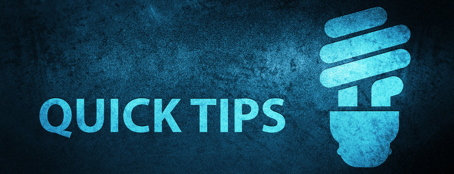 Quick Tips (bulb Icon) Special Blue Banner Background