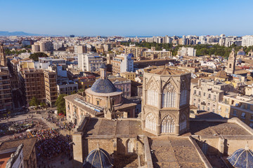 Naklejka premium Aerial panorama of Valencia