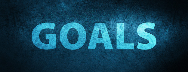 Goals special blue banner background