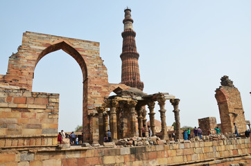 Ruins of ancient indian temple