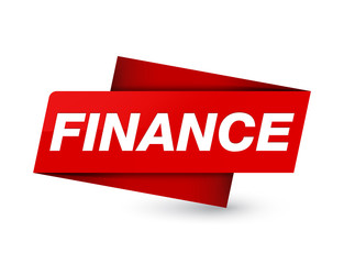 Finance premium red tag sign