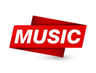 Music premium red tag sign
