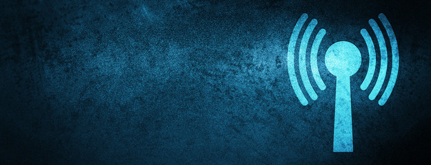 Wlan network icon special blue banner background