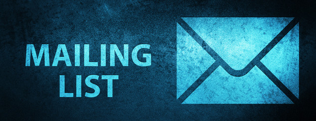 Mailing list special blue banner background