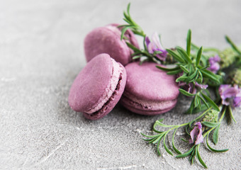 french macarons with lavender flavor