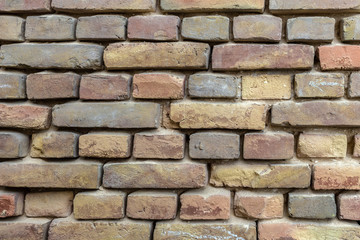 Background of old brick wall pattern texture.