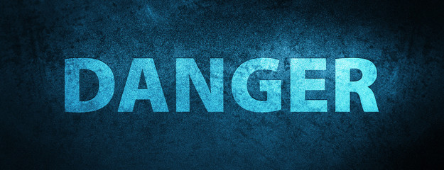 Danger special blue banner background