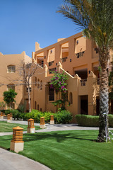 Naklejka premium Bungalows in a hotel area