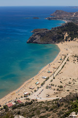 Tsambika beach in Rhodes, Greece