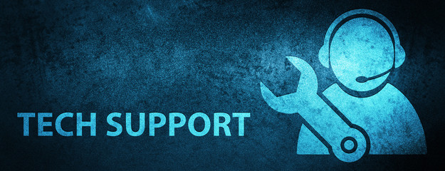 Tech support special blue banner background
