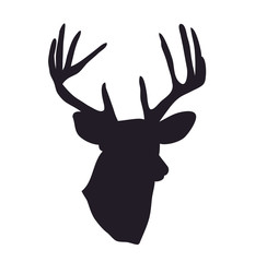 deer portrait silhouette, vector
