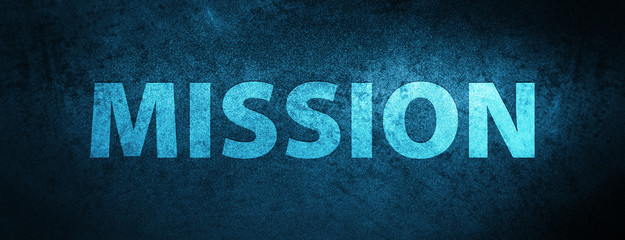 Mission special blue banner background