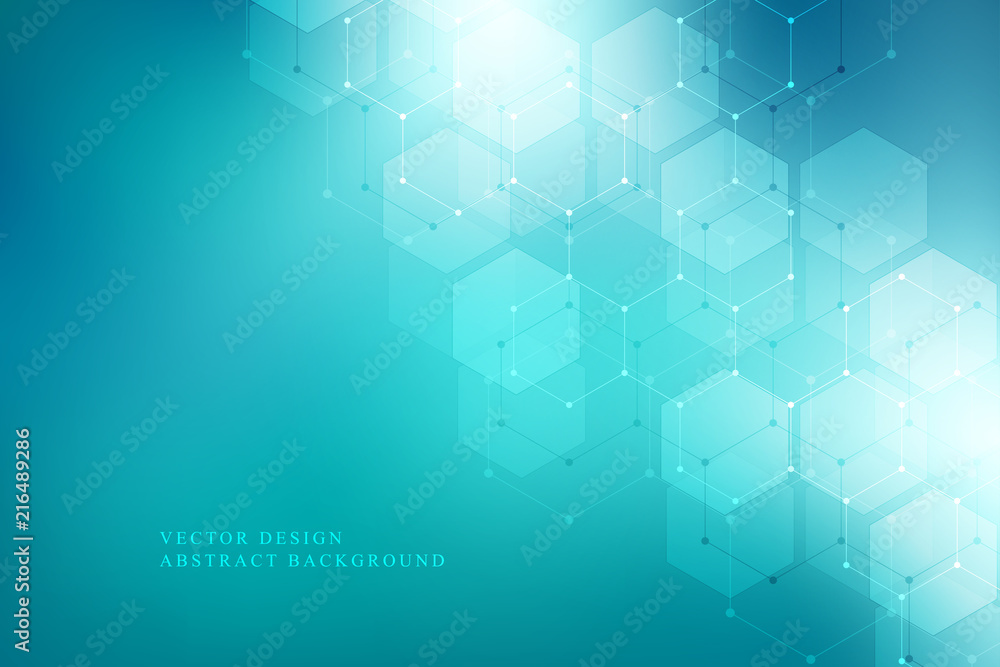 Canvas Prints vector medical background from hexagons. geometric elements of design for modern communications, med