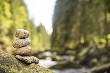 couple of stones (pyramid) in Vydra river