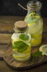 Fresh lemonade with mint