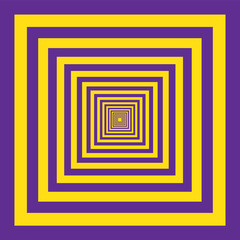 Purple and yellow square illusion